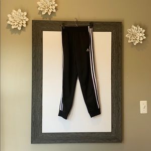 Kids Black adidas track pants